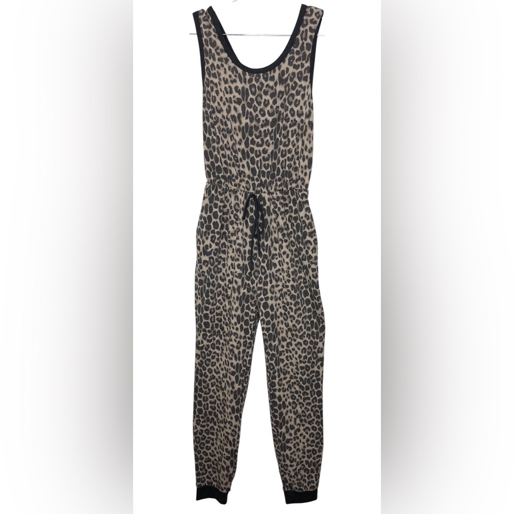 Lilypad Animal Print Sleeveless Jumpsuit One-Piece Romper Pockets Casual Medium - Picture 2 of 16
